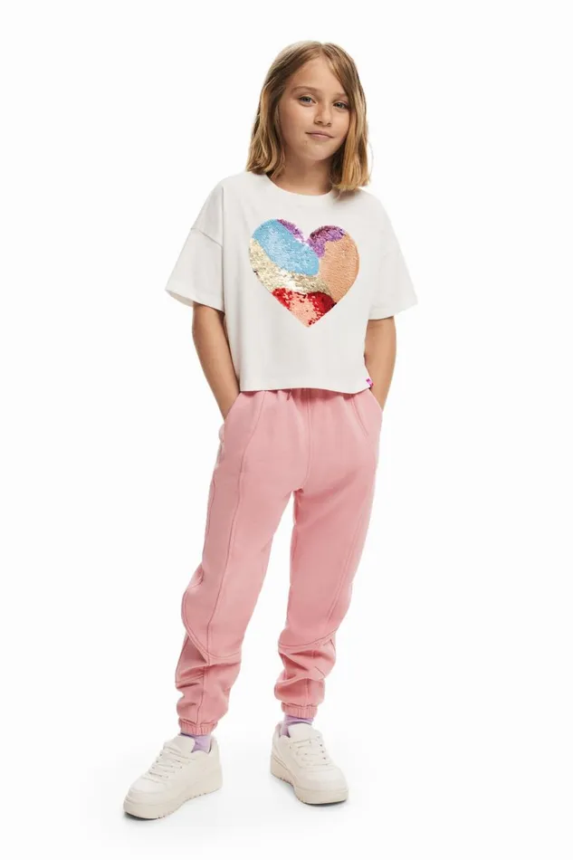 Tshirts And Shirts Kids Desigual Heart Stripe Dress White