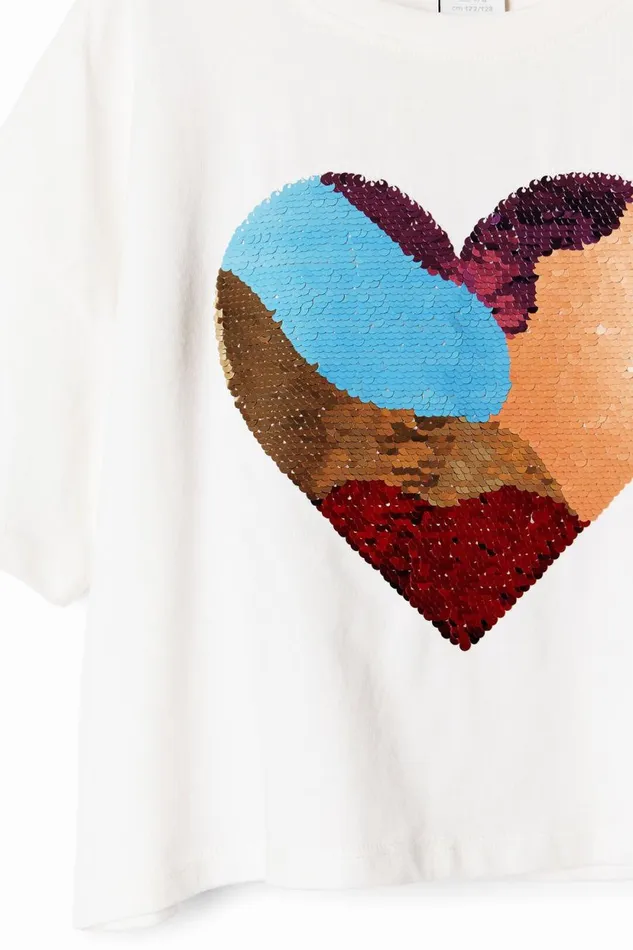 Tshirts And Shirts Kids Desigual Heart Stripe Dress White