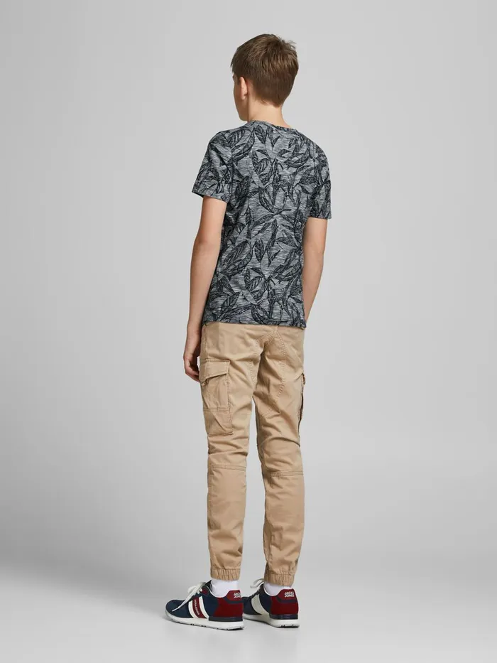 Tshirts JACK and JONES Junior BOYS ALLOVER BOTANICAL PRINT TSHIRT Blue Navy Blazer For Sale