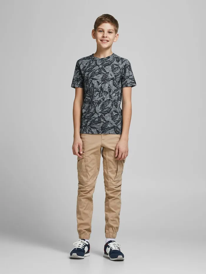 Tshirts JACK and JONES Junior BOYS ALLOVER BOTANICAL PRINT TSHIRT Blue Navy Blazer For Sale