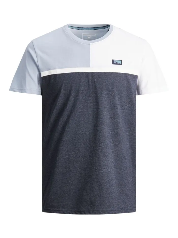 Tshirts JACK and JONES Junior BOYS COLOUR BLOCK TSHIRT Blue Dusty Blue For Sale