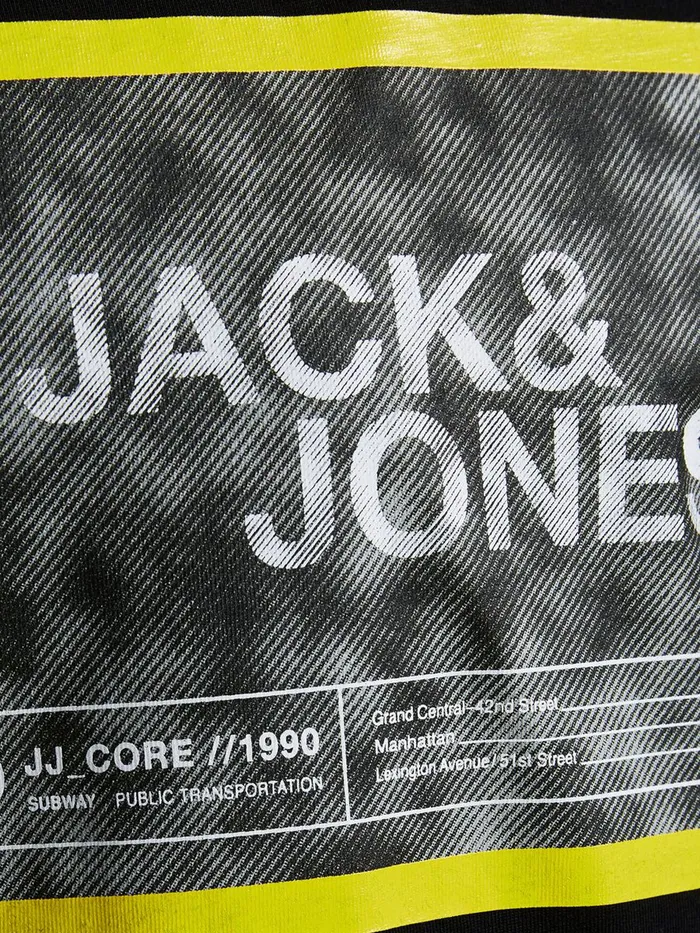 Tshirts JACK and JONES Junior BOYS LOGO PRINT TSHIRT Black Black Gift for Friend