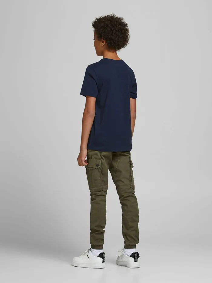 Tshirts JACK and JONES Junior BOYS SQUARE PRINT TSHIRT Blue Navy Blazer Gift Ideas
