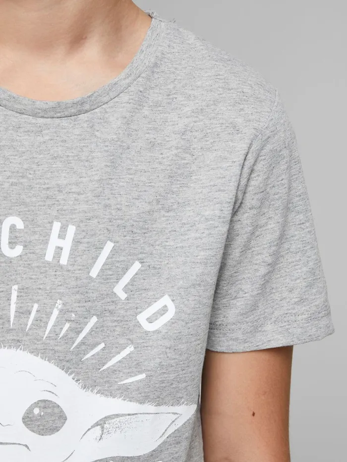 Tshirts JACK and JONES Junior BOYS STAR WARS TSHIRT Grey Light Grey Melange Popular