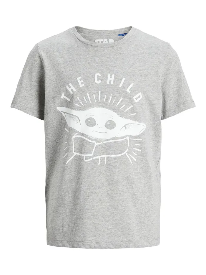 Tshirts JACK and JONES Junior BOYS STAR WARS TSHIRT Grey Light Grey Melange Popular