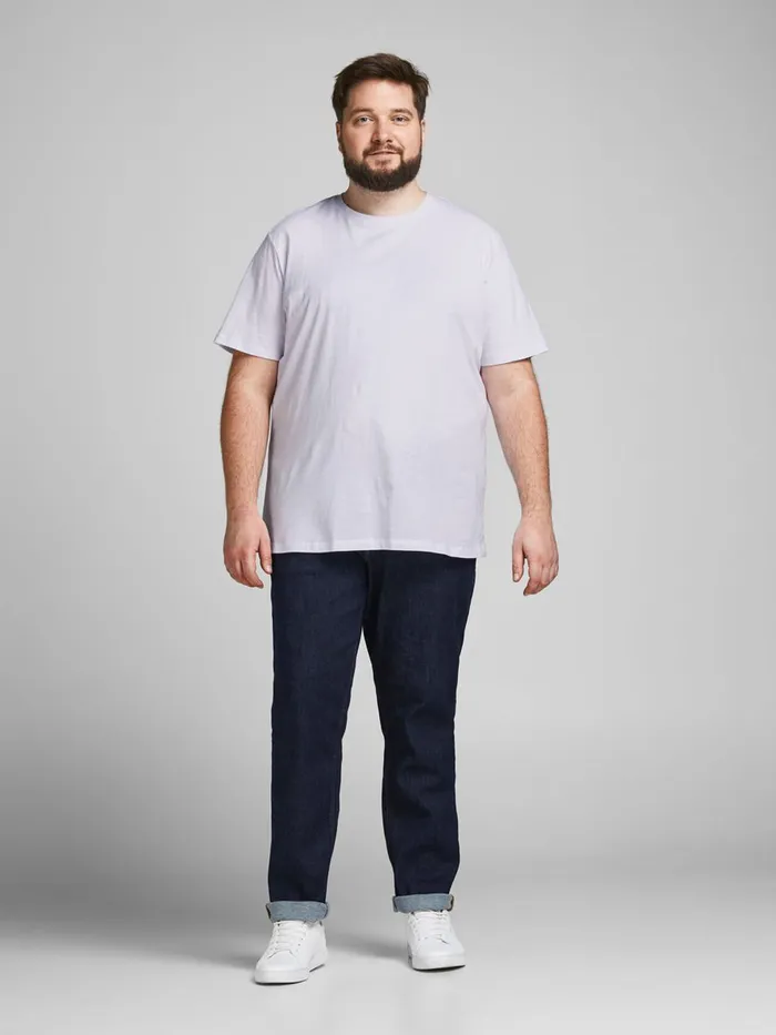 Tshirts JACK and JONES Mens 3PACK BASIC PLUS SIZE TSHIRT White White Gift 4 You