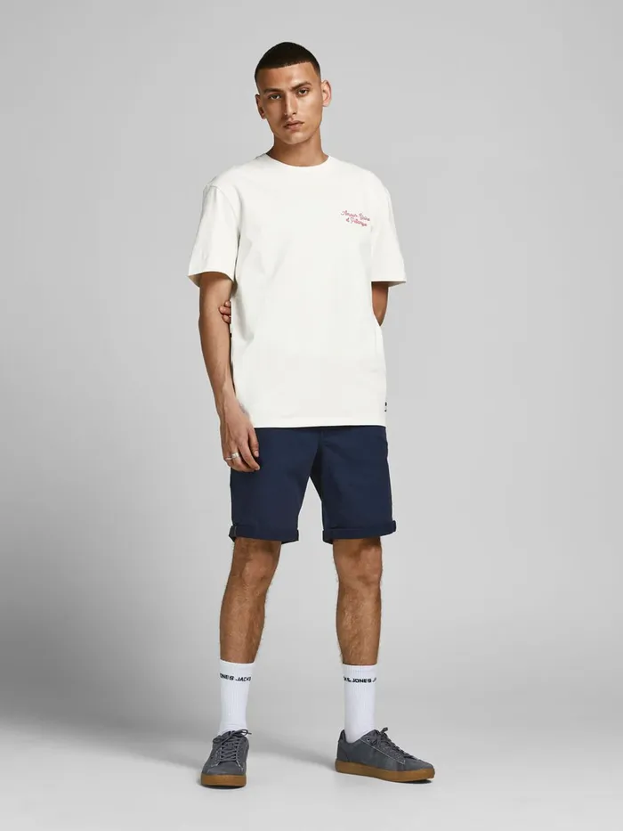 Tshirts JACK and JONES Mens FRENCH PRINT TSHIRT White Cloud Dancer Online