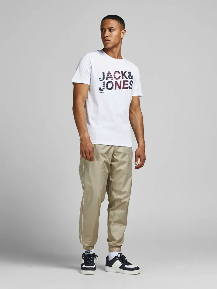 Tshirts JACK and JONES Mens LOGO TSHIRT White White Cheap On Sale