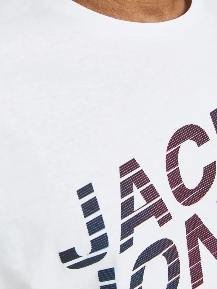 Tshirts JACK and JONES Mens LOGO TSHIRT White White Cheap On Sale