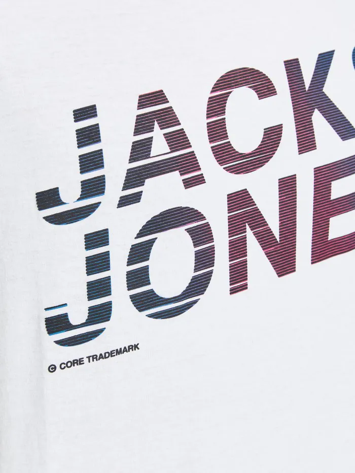 Tshirts JACK and JONES Mens LOGO TSHIRT White White Cheap On Sale
