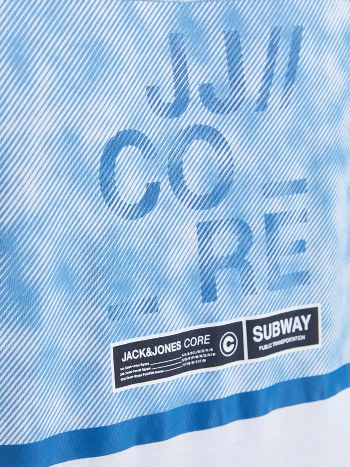 Tshirts JACK and JONES Mens NYC SUBWAY PRINT TSHIRT White White Gift 4 You