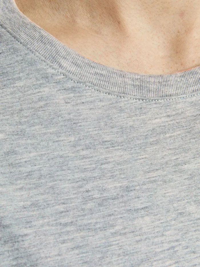 Tshirts JACK and JONES Mens PRIDE TSHIRT Grey Light Grey Melange Casaul