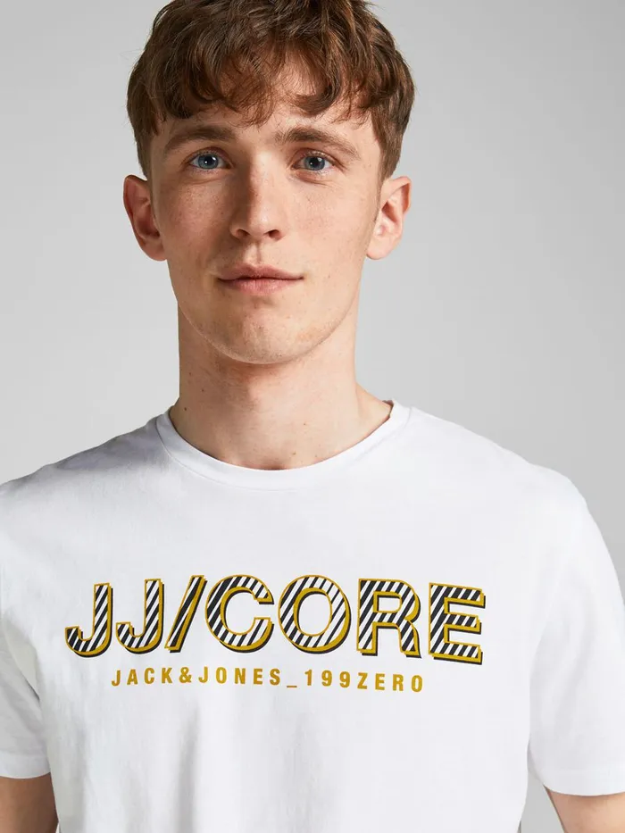 Tshirts JACK and JONES Mens REGULAR FIT TSHIRT White White Gift Ideas