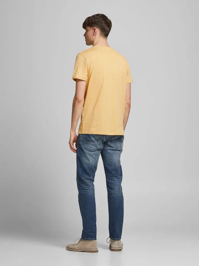 Tshirts JACK and JONES Mens SHADOW LOGO PRINT TSHIRT Yellow Sahara Sun For Sale