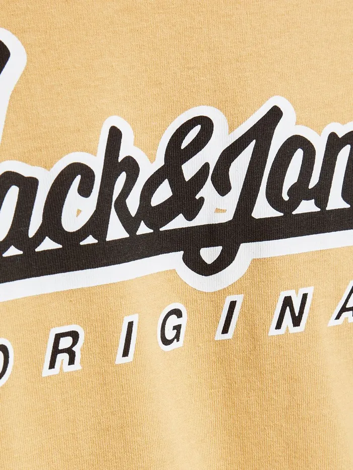 Tshirts JACK and JONES Mens SHADOW LOGO PRINT TSHIRT Yellow Sahara Sun For Sale