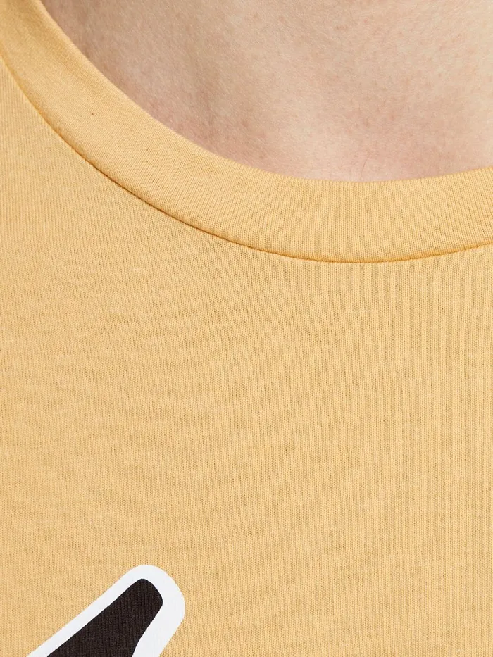Tshirts JACK and JONES Mens SHADOW LOGO PRINT TSHIRT Yellow Sahara Sun For Sale