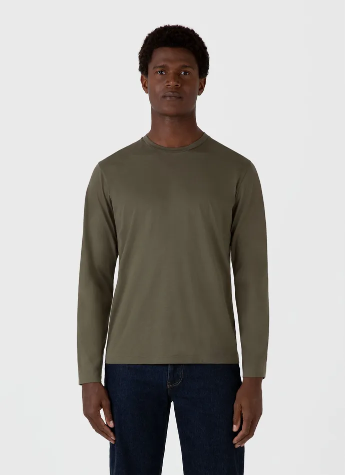 Tshirts Men Long Sleeve Riviera Midweight Tshirt Khaki ussunspel Tshirts Men Long Sleeve Riviera Midweight Tshirt Khaki ussunspel