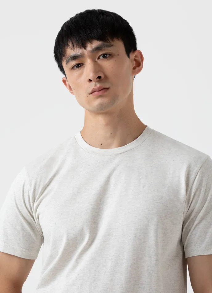 Tshirts Riviera Midweight Tshirt Archive White Melange ussunspel Men Tshirts Riviera Midweight Tshirt Archive White Melange ussunspel Men