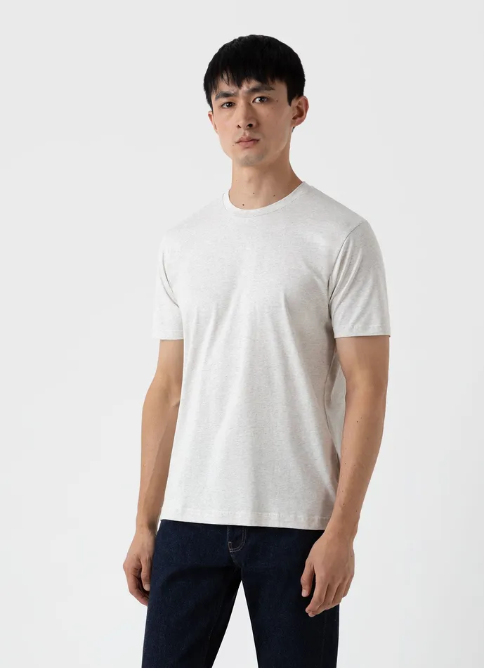 Tshirts Riviera Midweight Tshirt Archive White Melange ussunspel Men Tshirts Riviera Midweight Tshirt Archive White Melange ussunspel Men