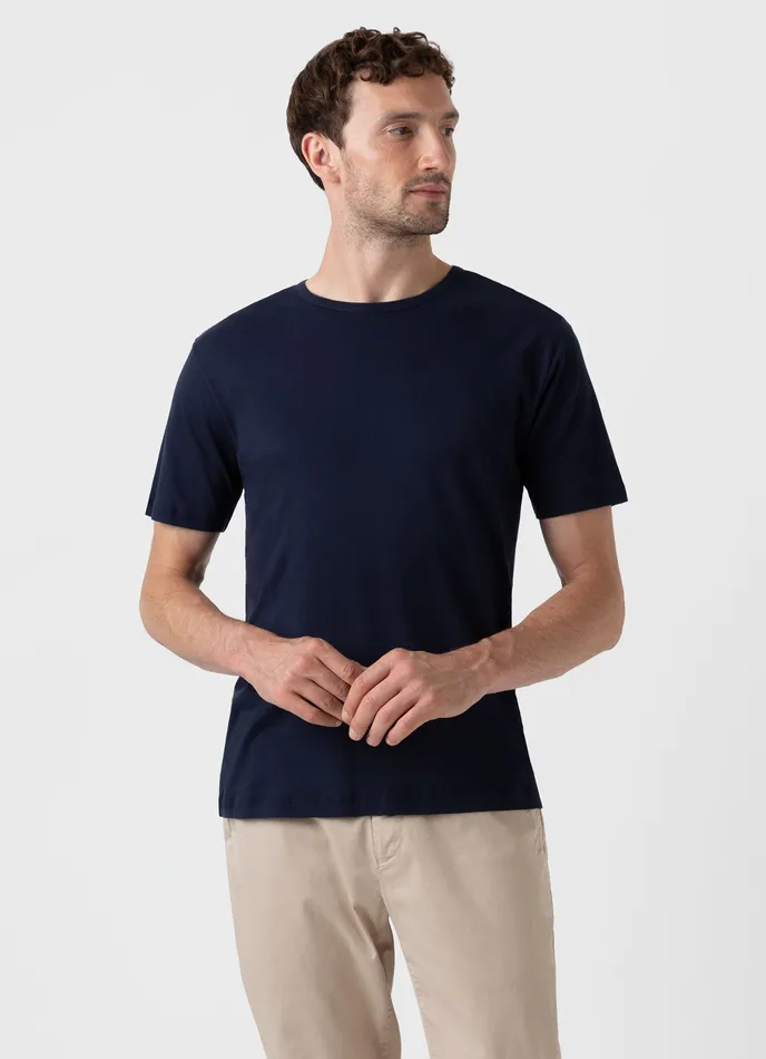Tshirts Sea Island Cotton Tshirt Navy ussunspel Men Tshirts Sea Island Cotton Tshirt Navy ussunspel Men