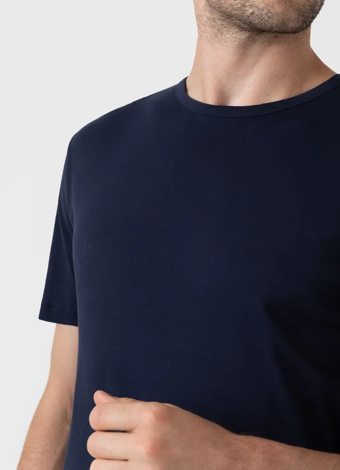 Tshirts Sea Island Cotton Tshirt Navy ussunspel Men Tshirts Sea Island Cotton Tshirt Navy ussunspel Men