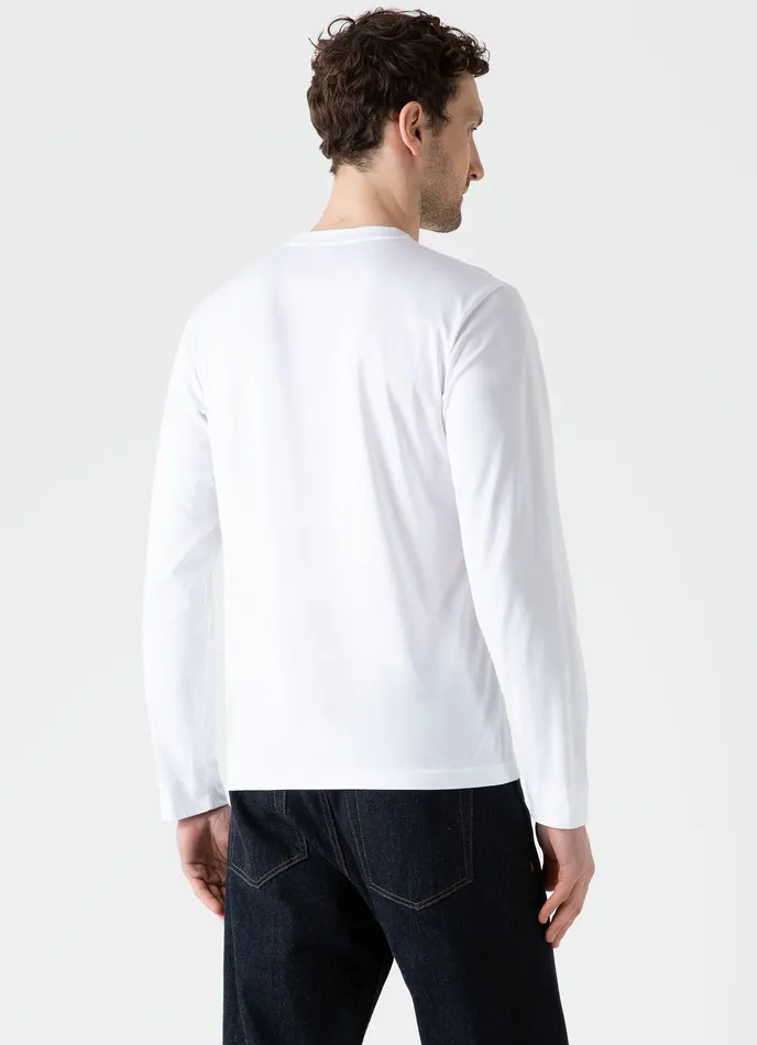 Tshirts ussunspel Men Long Sleeve Riviera Midweight Tshirt White Tshirts ussunspel Men Long Sleeve Riviera Midweight Tshirt White