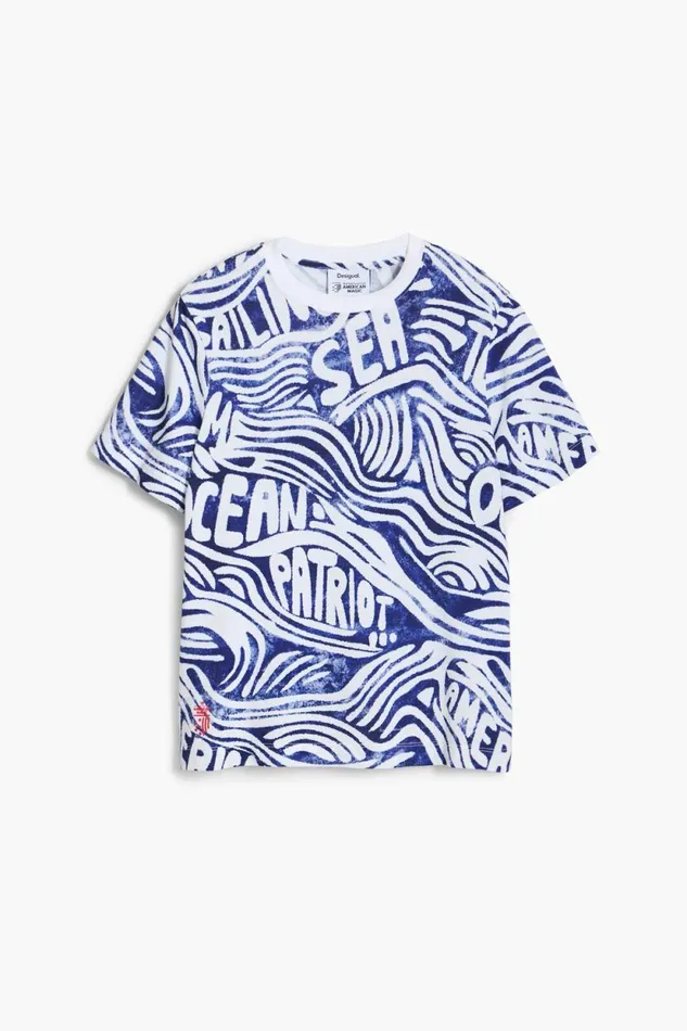TShirts Women Desigual Blue American Magic Tshirt Blue