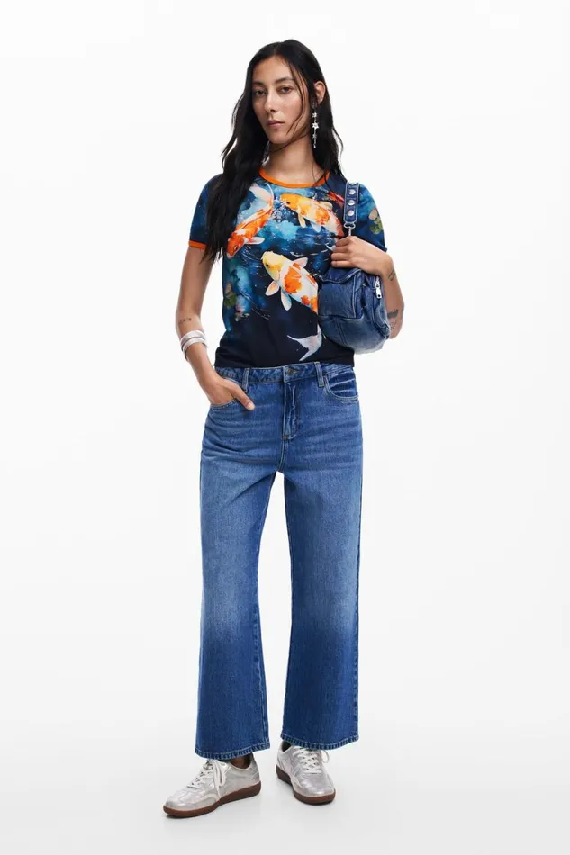 TShirts Women Desigual Koi Tshirt Blue