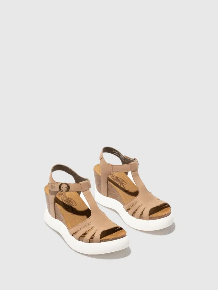 TStrap Sandals GAIT959FLY TAUPE Women Fly London Sandals
