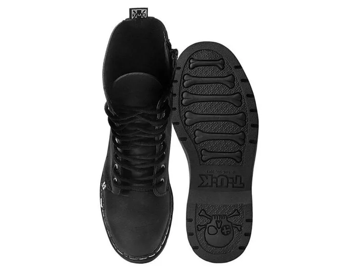 TUK Shoes Boots Men Black Faux Leather 10Eyelet Gibson Boots TUK Shoes Boots Men Black Faux Leather 10Eyelet Gibson Boots