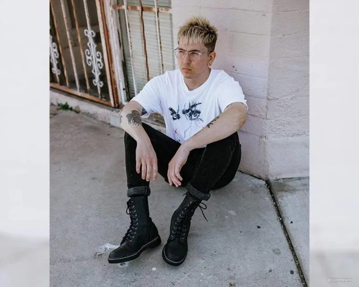 TUK Shoes Boots Men Black Faux Leather 10Eyelet Gibson Boots TUK Shoes Boots Men Black Faux Leather 10Eyelet Gibson Boots