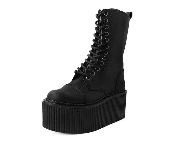 TUK Shoes Boots Women Black 12Eye Casbah Stratocreeper Boot