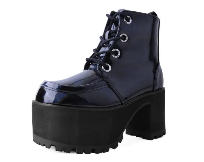 TUK Shoes Boots Women Black Prism Nosebleed Boot
