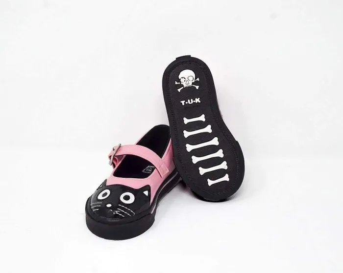 TUK Shoes Kitty Styles Women Black and Pink Kitty Mary Jane Toddler Sneaker TUK Shoes Kitty Styles Women Black and Pink Kitty Mary Jane Toddler Sneaker