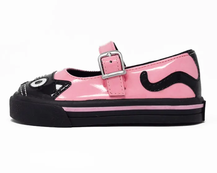 TUK Shoes Kitty Styles Women Black and Pink Kitty Mary Jane Toddler Sneaker TUK Shoes Kitty Styles Women Black and Pink Kitty Mary Jane Toddler Sneaker
