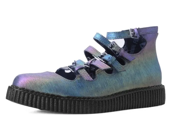 TUK Shoes Mary Janes Women Midnight Abalone MultiStrap Pointed Mary Jane Creepers TUK Shoes Mary Janes Women Midnight Abalone MultiStrap Pointed Mary Jane Creepers