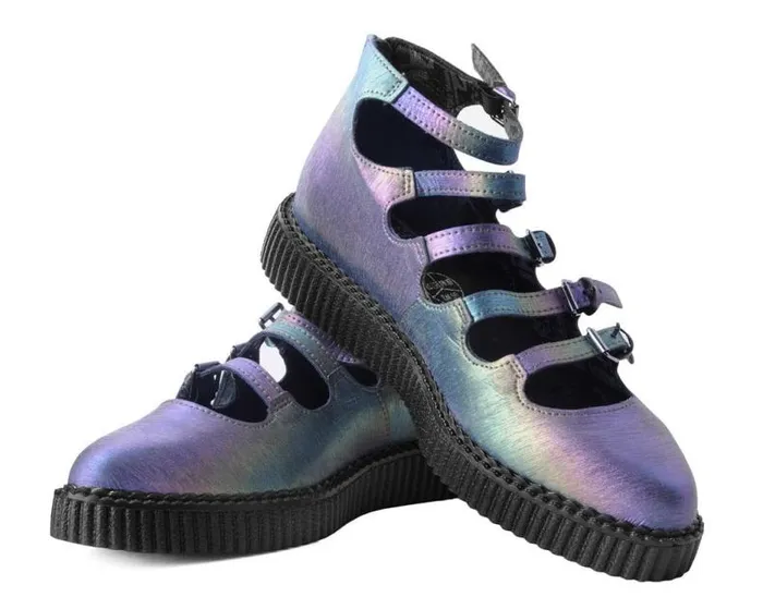 TUK Shoes Mary Janes Women Midnight Abalone MultiStrap Pointed Mary Jane Creepers TUK Shoes Mary Janes Women Midnight Abalone MultiStrap Pointed Mary Jane Creepers