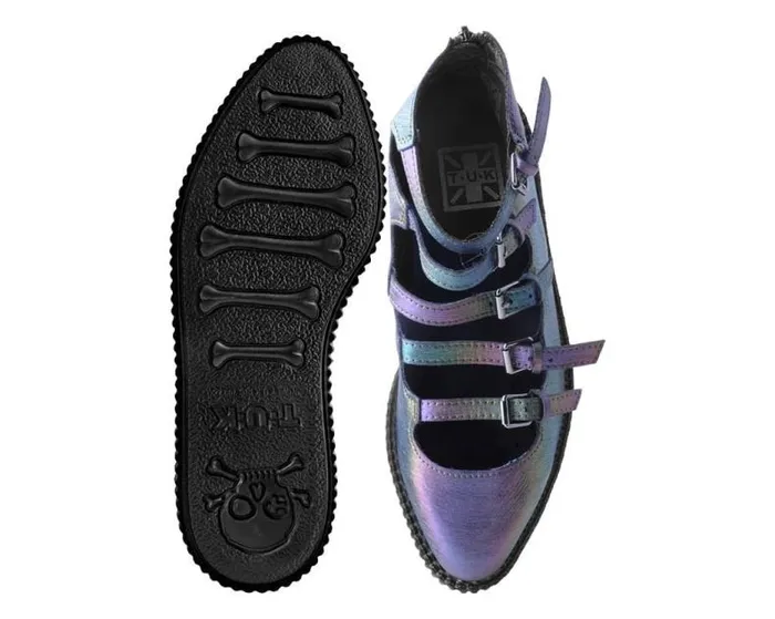 TUK Shoes Mary Janes Women Midnight Abalone MultiStrap Pointed Mary Jane Creepers TUK Shoes Mary Janes Women Midnight Abalone MultiStrap Pointed Mary Jane Creepers