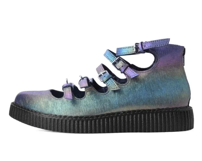 TUK Shoes Mary Janes Women Midnight Abalone MultiStrap Pointed Mary Jane Creepers TUK Shoes Mary Janes Women Midnight Abalone MultiStrap Pointed Mary Jane Creepers