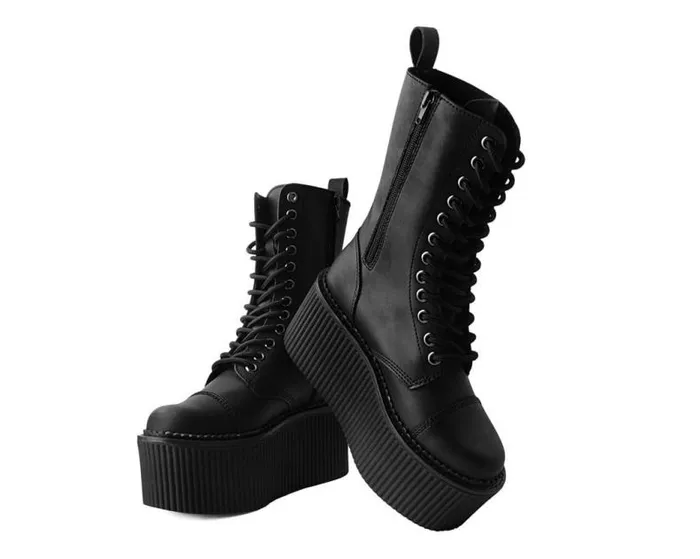 TUK Shoes Platforms Women Black 12Eye Casbah Stratocreeper Boot TUK Shoes Platforms Women Black 12Eye Casbah Stratocreeper Boot