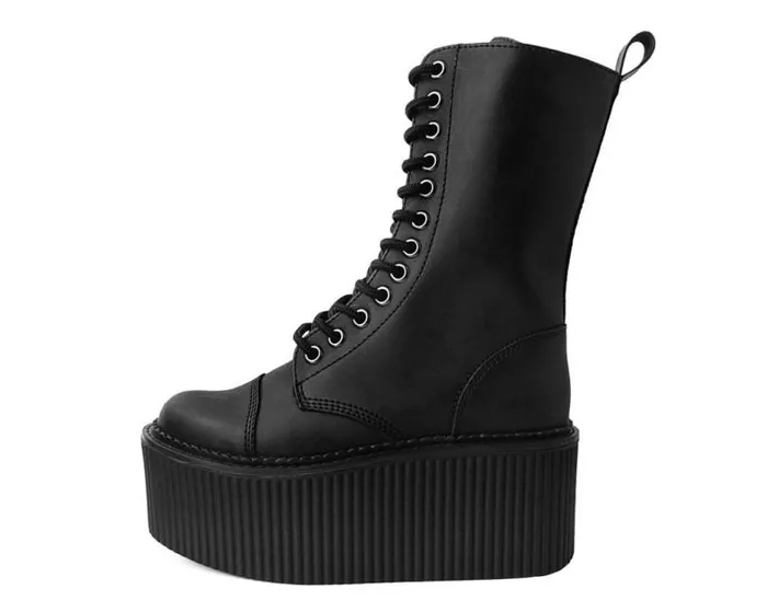 TUK Shoes Platforms Women Black 12Eye Casbah Stratocreeper Boot TUK Shoes Platforms Women Black 12Eye Casbah Stratocreeper Boot