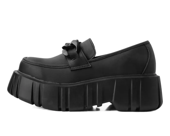 TUK Shoes Platforms Women Black TUKskin Anarchic Airship Chain Loafer TUK Shoes Platforms Women Black TUKskin Anarchic Airship Chain Loafer