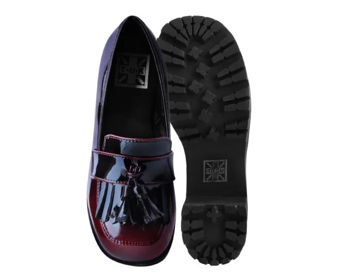 TUK Shoes Platforms Women Burgundy Gradient Loafer Platform TUK Shoes Platforms Women Burgundy Gradient Loafer Platform