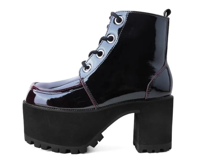 TUK Shoes Platforms Women Burgundy Gradient Nosebleed TUK Shoes Platforms Women Burgundy Gradient Nosebleed
