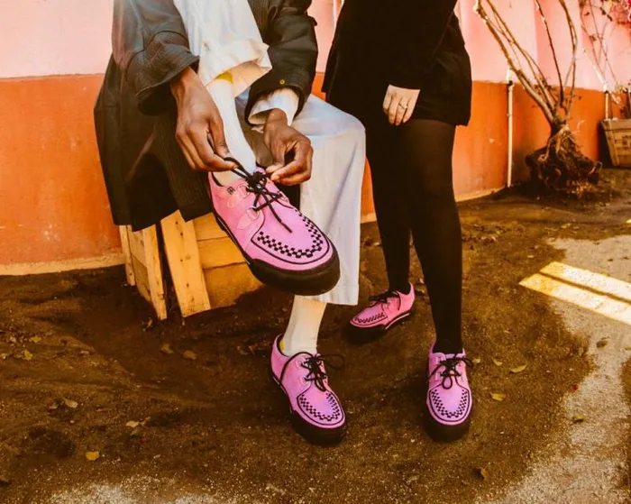 TUK Shoes Platforms Women Pink Suede Platform Sneaker TUK Shoes Platforms Women Pink Suede Platform Sneaker