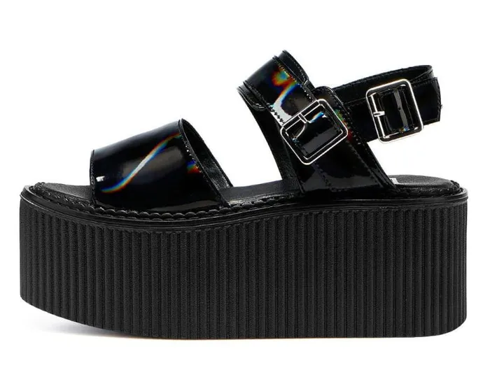 TUK Shoes Sandals Women Black Rainbow Haze Strato Sandal TUK Shoes Sandals Women Black Rainbow Haze Strato Sandal
