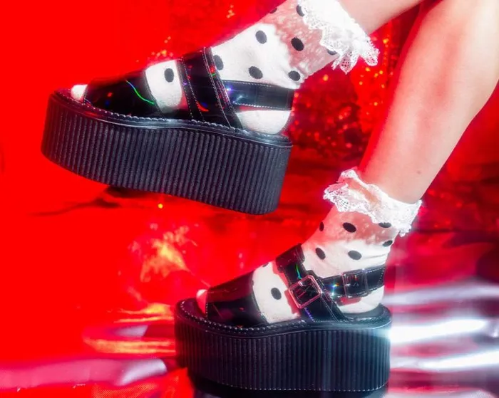 TUK Shoes Sandals Women Black Rainbow Haze Strato Sandal TUK Shoes Sandals Women Black Rainbow Haze Strato Sandal