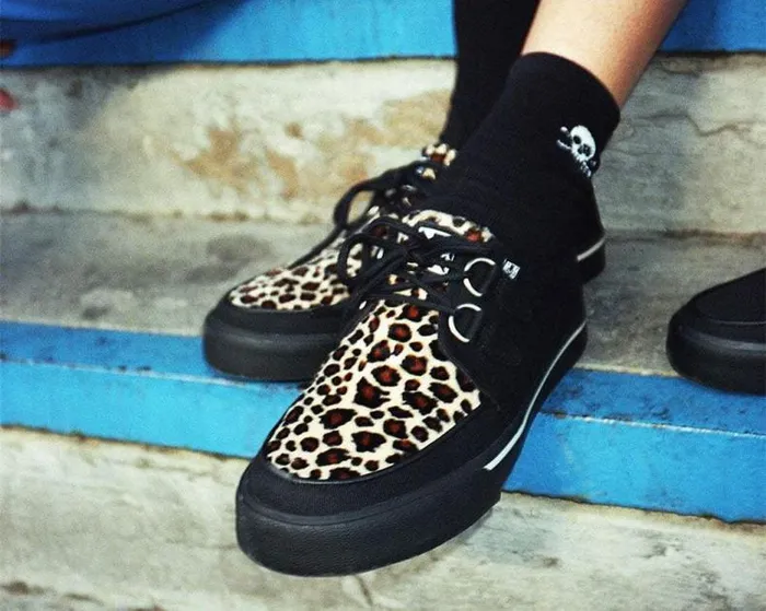 TUK Shoes Sneakers Men Black and Leopard Vegan Sneaker TUK Shoes Sneakers Men Black and Leopard Vegan Sneaker