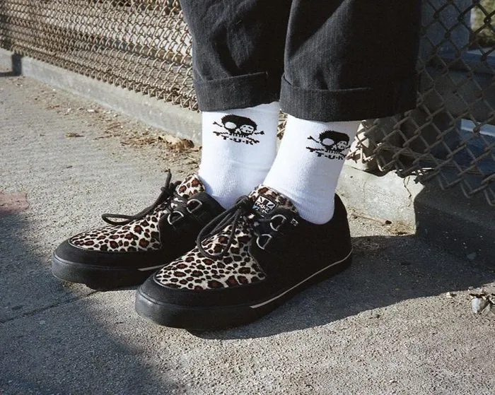TUK Shoes Sneakers Men Black and Leopard Vegan Sneaker TUK Shoes Sneakers Men Black and Leopard Vegan Sneaker