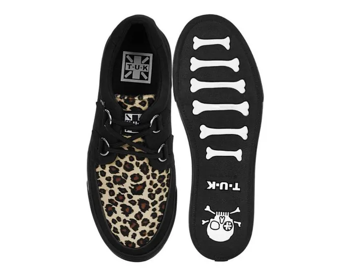 TUK Shoes Sneakers Men Black and Leopard Vegan Sneaker TUK Shoes Sneakers Men Black and Leopard Vegan Sneaker